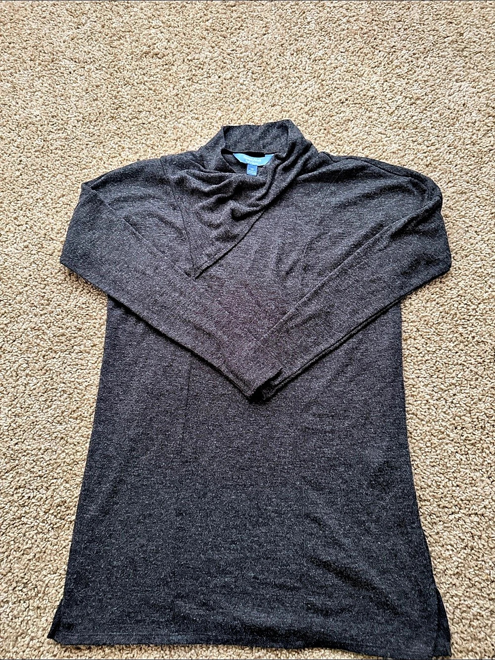 Simply Vera Wang Cowl Neck Mini Dress in Gray Size XS